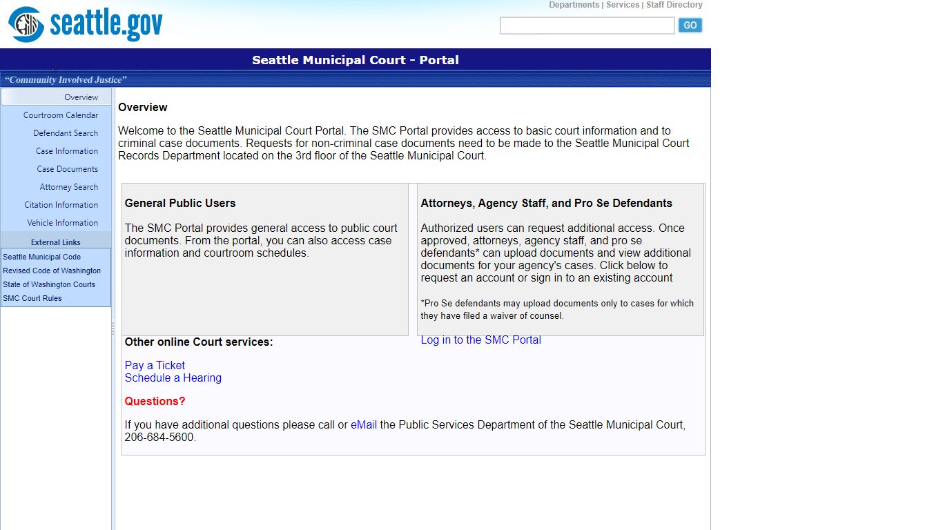 Municipal Court of Seattle - ECFPortal