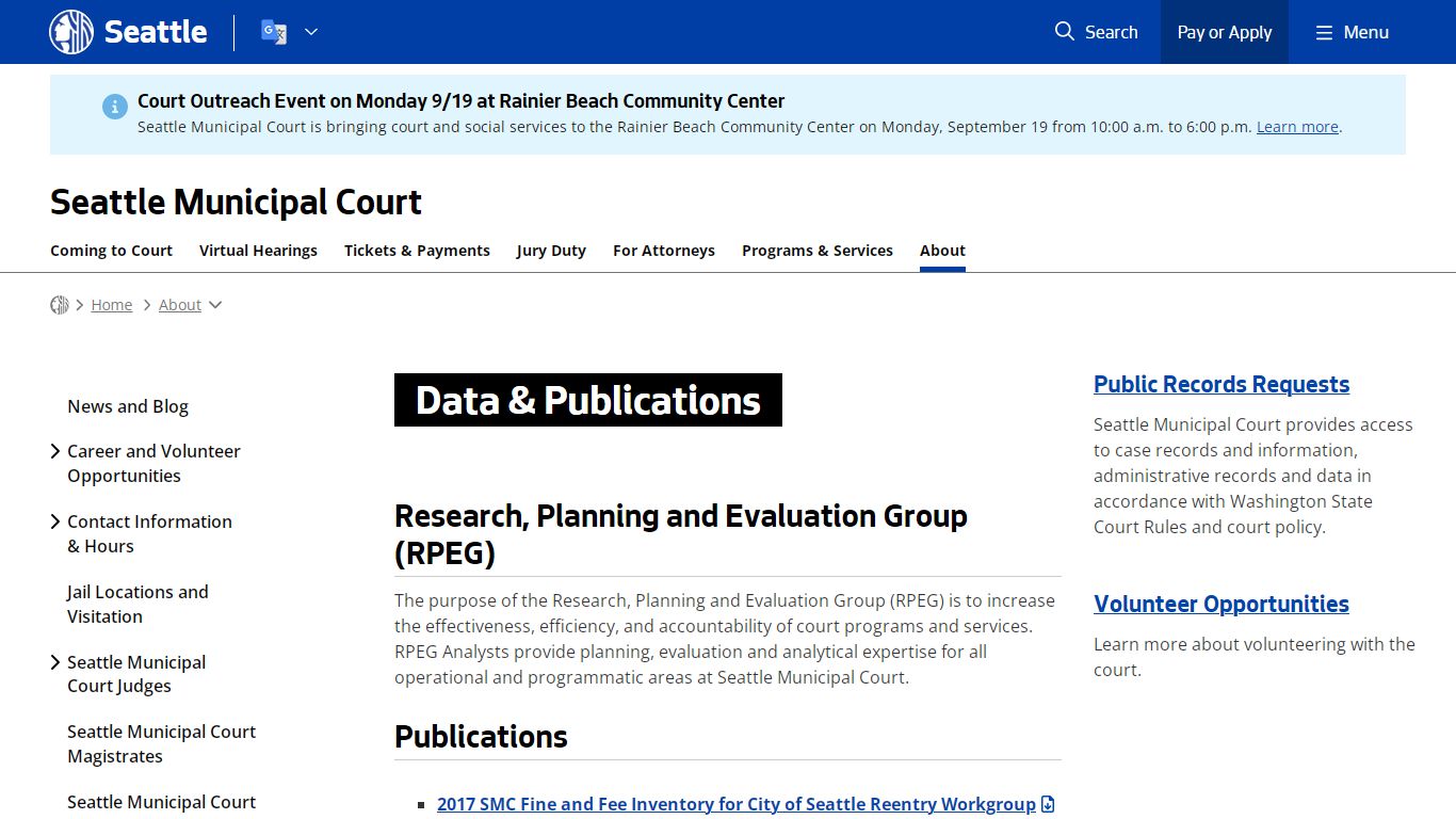 Data & Publications - Courts | seattle.gov