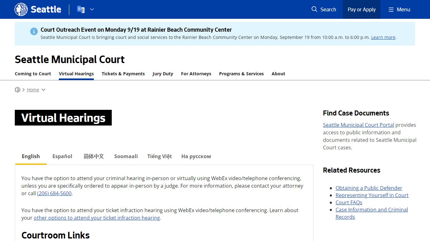 Virtual Hearings - Courts | seattle.gov